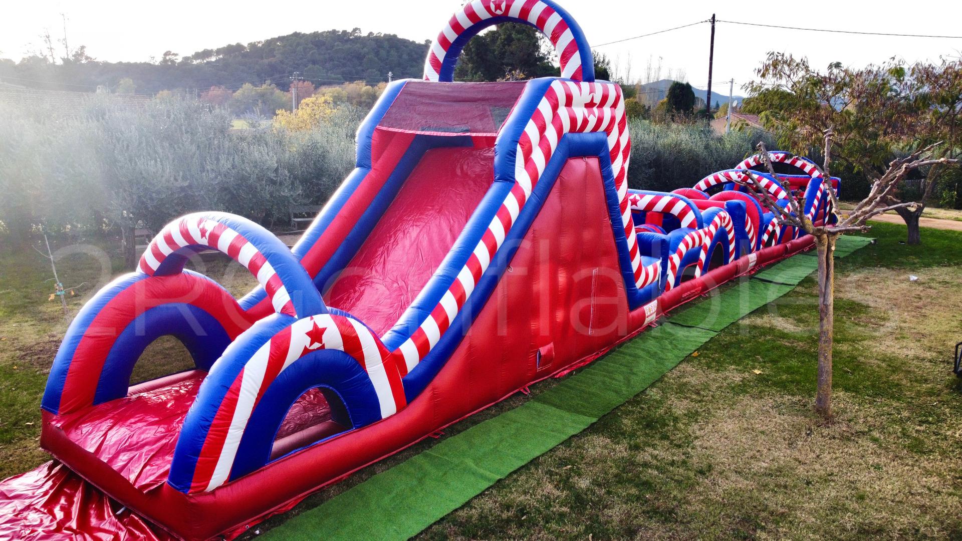 Location châteaux gonflables, parcours sportif